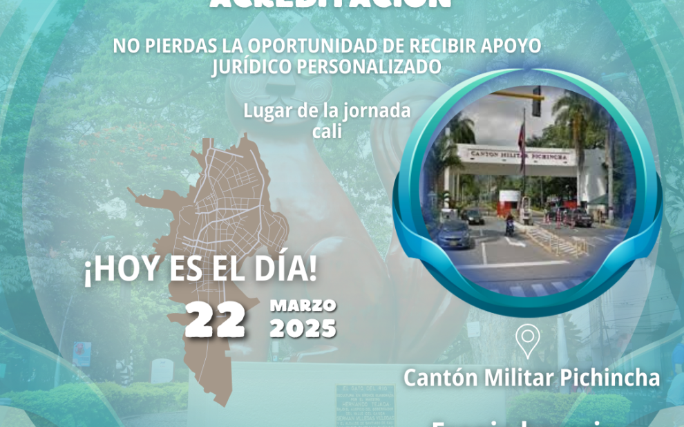 JORNADA DE DIVULGACIÓN Y ACREDITACIÓN EN CALI – ASESORÍA JURÍDICA GRATUITA PARA VÍCTIMAS